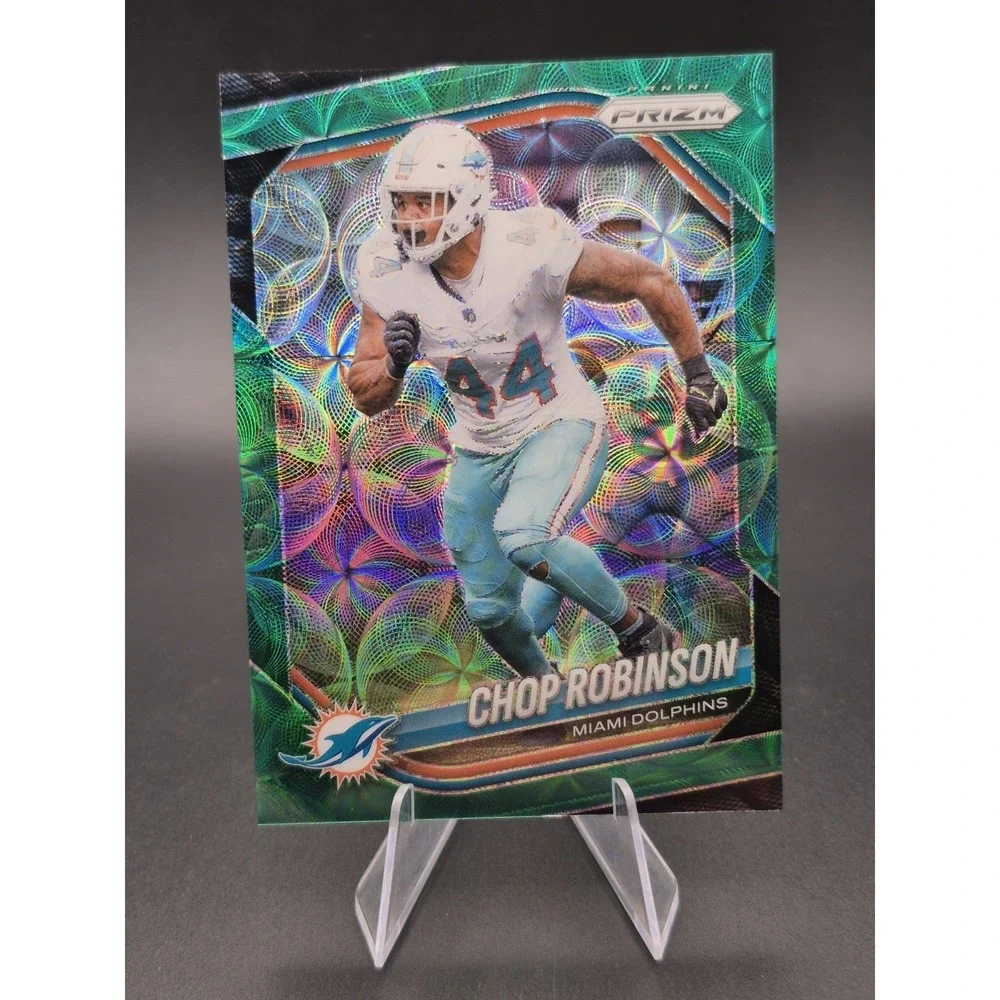 2025 Panini Prizm Chop Robinson #20 Green Scope Prizm /75‎ Miami Dolphins
